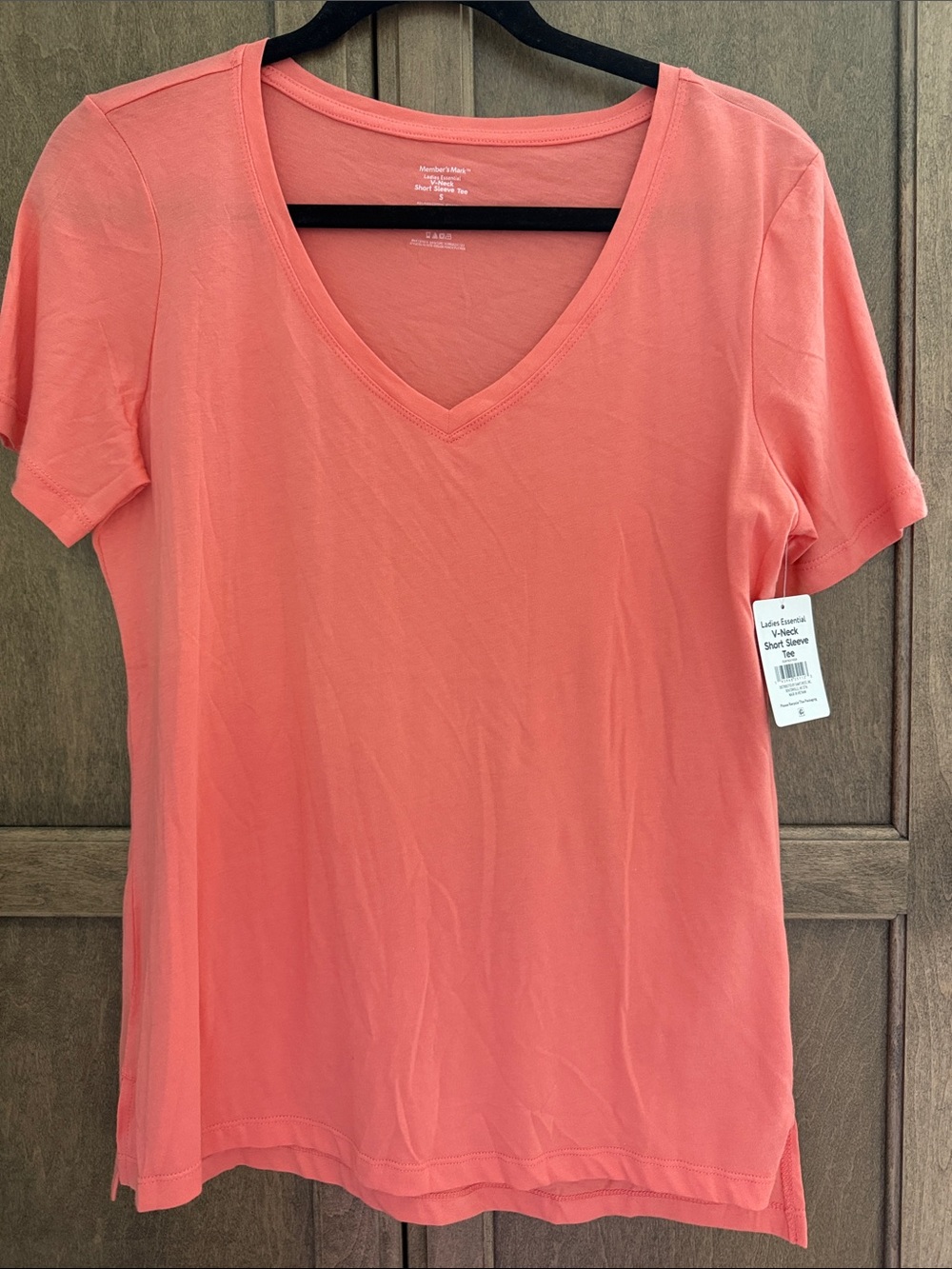 Set of 3 V-Neck short sleeve Tees - Lavender, Light Blue & Coral - Picture 10 of 11